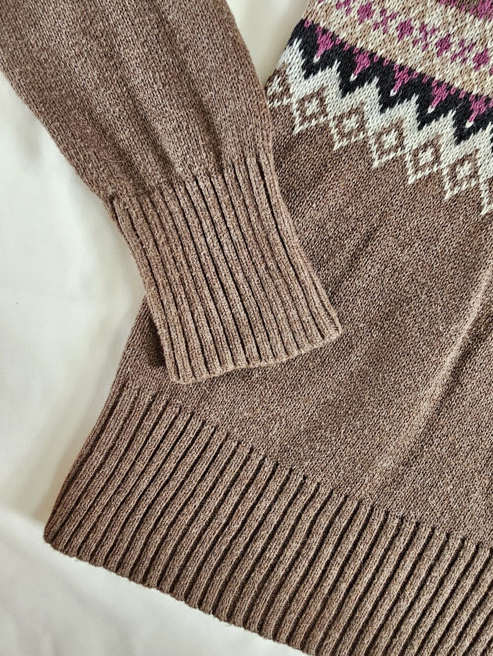 Hooded Fair Isle Argyle Hooded Sweater Twilight Bella Gilmore Girls Sz S Nordic - Picture 4 of 10
